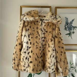 Michael Kors Tan and Black Teddy Jacket